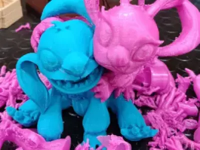 Lover Pink Blue 3D print model