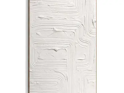 Plaster Two Photo Frame 456 Low-poly 3D model