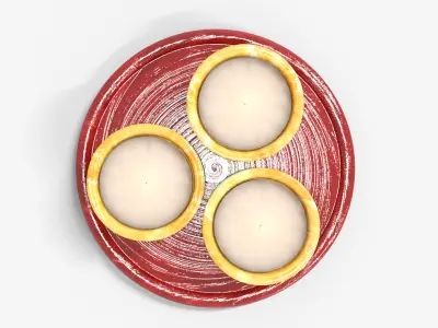 Candle Holder Plate  Low-poly 3D model