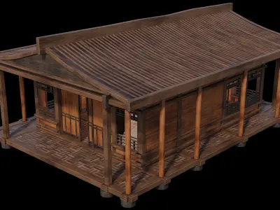 Medieval Houses 26- 4K Textures Game Ready Low-poly 3D model