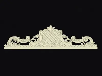 Central decor ornament for furniture 3D model 1040