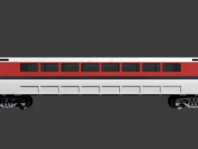 Train car Low-poly 3D model