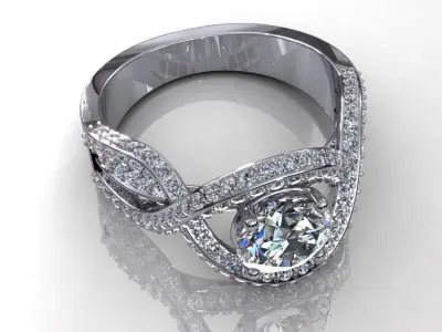 Great Twist Diamond Ring 3D print model