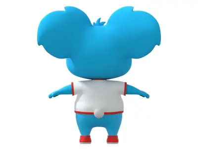 Cartoon Animal Koala Bear 3D model Low-poly 3D model