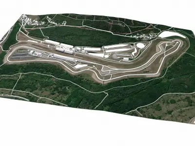 Autodrom Most Czech Republic 3D model