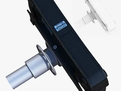 W07 Steering Wheel Low-poly 3D model