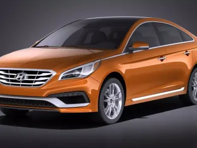 Hyundai Sonata 2017 VRAY 3D model