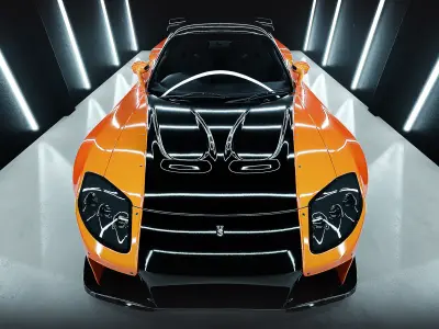 Mazda RX-7 VEILSIDE Low-poly 3D model