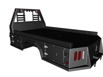 FLATBED  Bradford Built Work Truck Low-poly 3D model