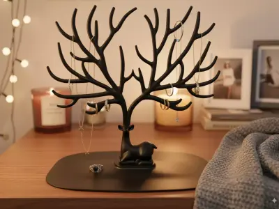 Deer Tree Accessories stand 3D print model