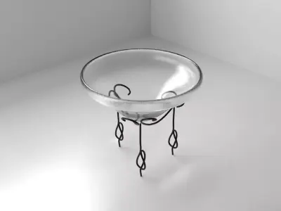 Glass Potion Mixing Bowl 3D model