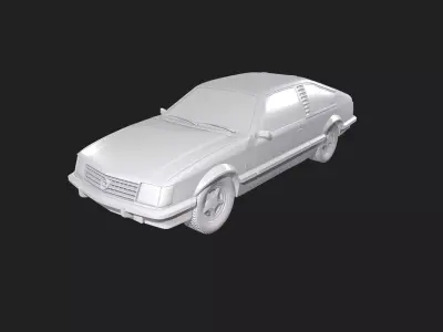 Opel Monza coupe 1980 and 1981 Render Ready 3D Model Low-poly 3D model
