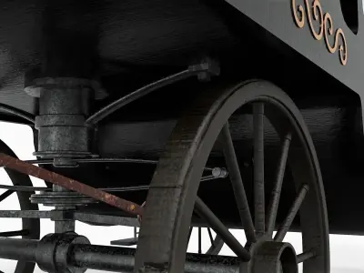 Carriage - Dracula   Low-poly 3D model