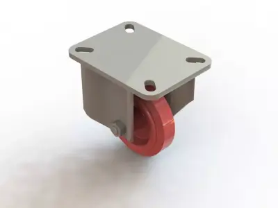 Rodizio Fixo Rod Car FLR 312 UFK Fixed Wheel 3D model