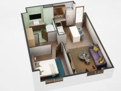 3D Floor Plan Model 20 3D model