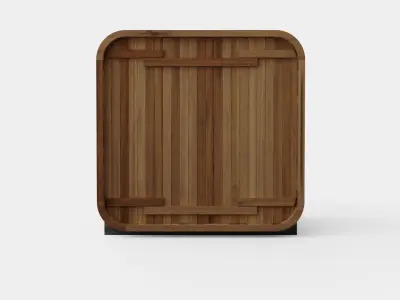 Cube Sauna for 6 Person Low-poly 3D model