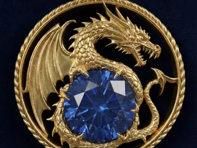 Dragon Pendant 3D Printable Model 3D print model