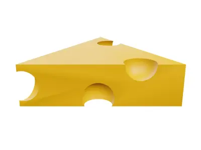 Delicious Cheese Low-poly 3D model