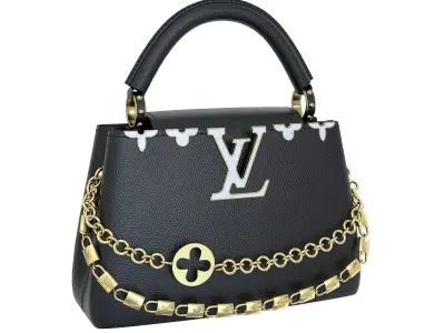 Louis Vuitton Capucines Mini Bag Black Low-poly 3D model