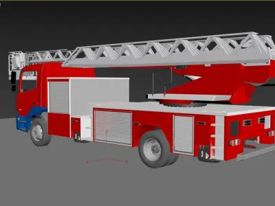 fire engine Mercedes Atego 3D model