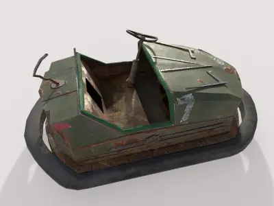 Abandoned Pripyat Bumper Car-Dodgem Car 6  3D model