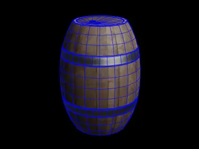 Extensive Barrel Collection Low-poly 3D model