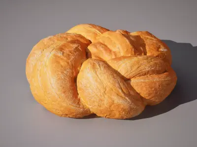 Wheat Bread 5K triangles 4K PBR textures Low-poly 3D model