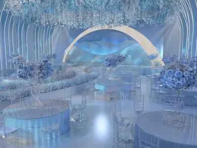  Wedding Banquet Hall 1 3D model