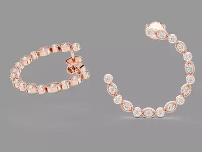 Diamond Hoops  3D print model