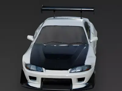 Precision Time Attack Tuner Car 3D Model Low-poly 3D model