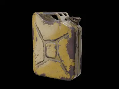 Soviet old Fuel canister Low-poly 3D model