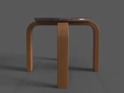 QuadStool 26cm Low-poly 3D model