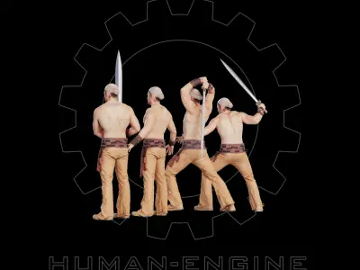 Male Scan - Victor Sword Poses Bundle 3D model