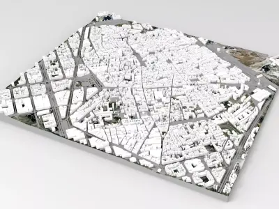 Cityscape Barcelona Catalonia Spain 3D model