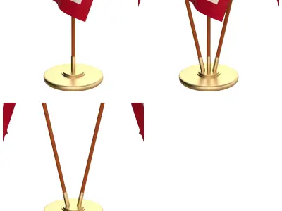 Wyoming Flag Pack 3D model