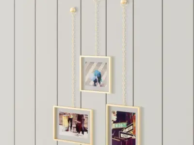 3 Piece Picture Frame Set 3D model