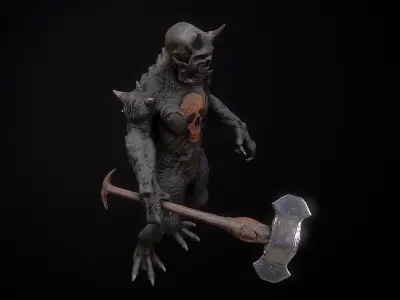 Monster hunter skull character fantasy  3D model