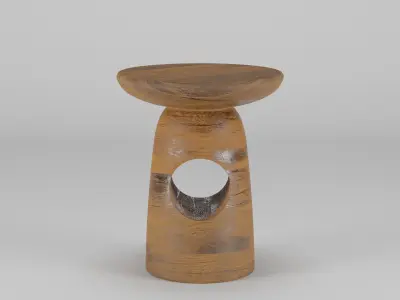 Hew Side Table Shape E 42x42x52 Low-poly 3D model