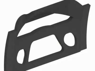 Carbon Fiber Car Front Bumper 3D print model