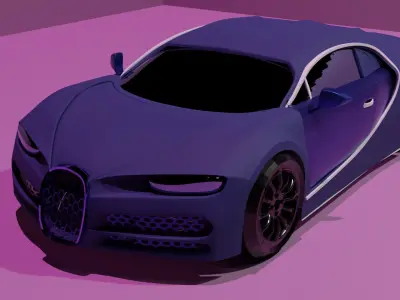 bugatti chiron  Low-poly 3D model