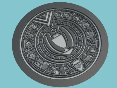 Arsenal FC Medallion Football 3D print model