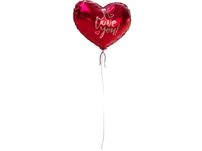 Heart Valentine Balloon  Low-poly 3D model