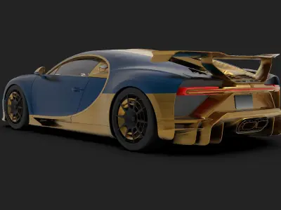 Bugatti chiron 3D model by haideralid41