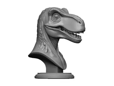dinosaur head bust 3D print model
