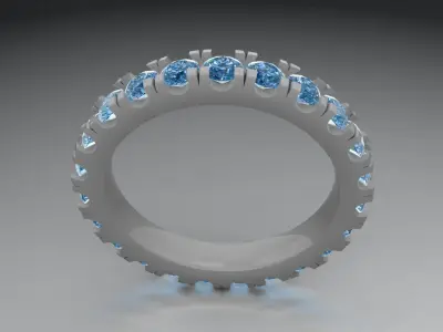 Eternity  halo ring   433 3D print model