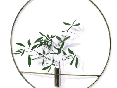 Metal Frame Plant Pot 3D model