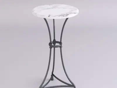 Marble top tables - 3 sizes 3D Model Collection