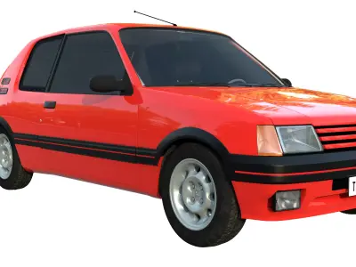 Peugeot 205 gti 3D model
