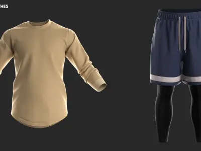 Mens Outfit 33 - Marvelous Designer 3D model