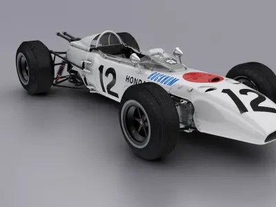 60s Classic Formula 1 Racer 3D model